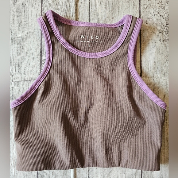 Wilo the Label Size Small Racerback Longline Ribbed Sports Bra Cropped Activewea - Picture 1 of 7